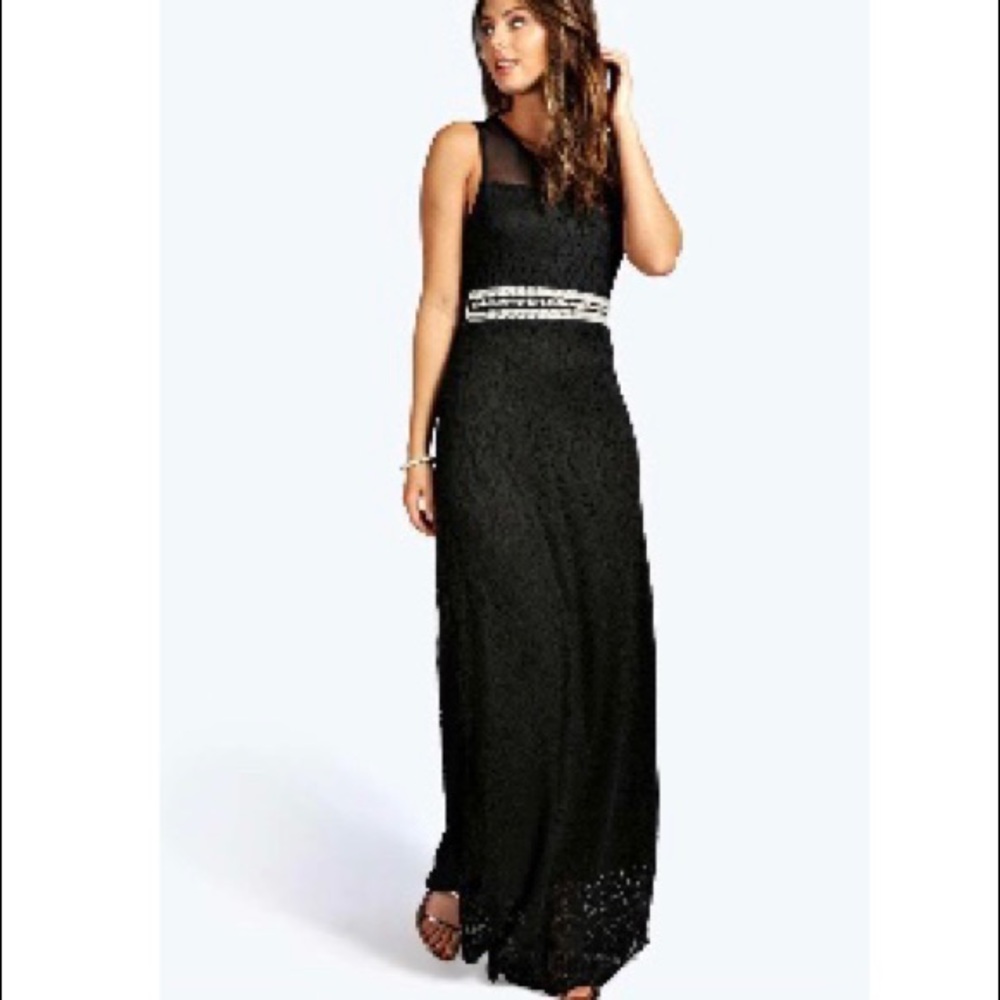Black Lace Maxi Dress
